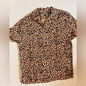 Express Leopard Print Polo